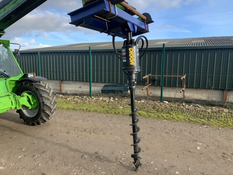 Digger or telehandler post hole borer for hire W&M Agricultural